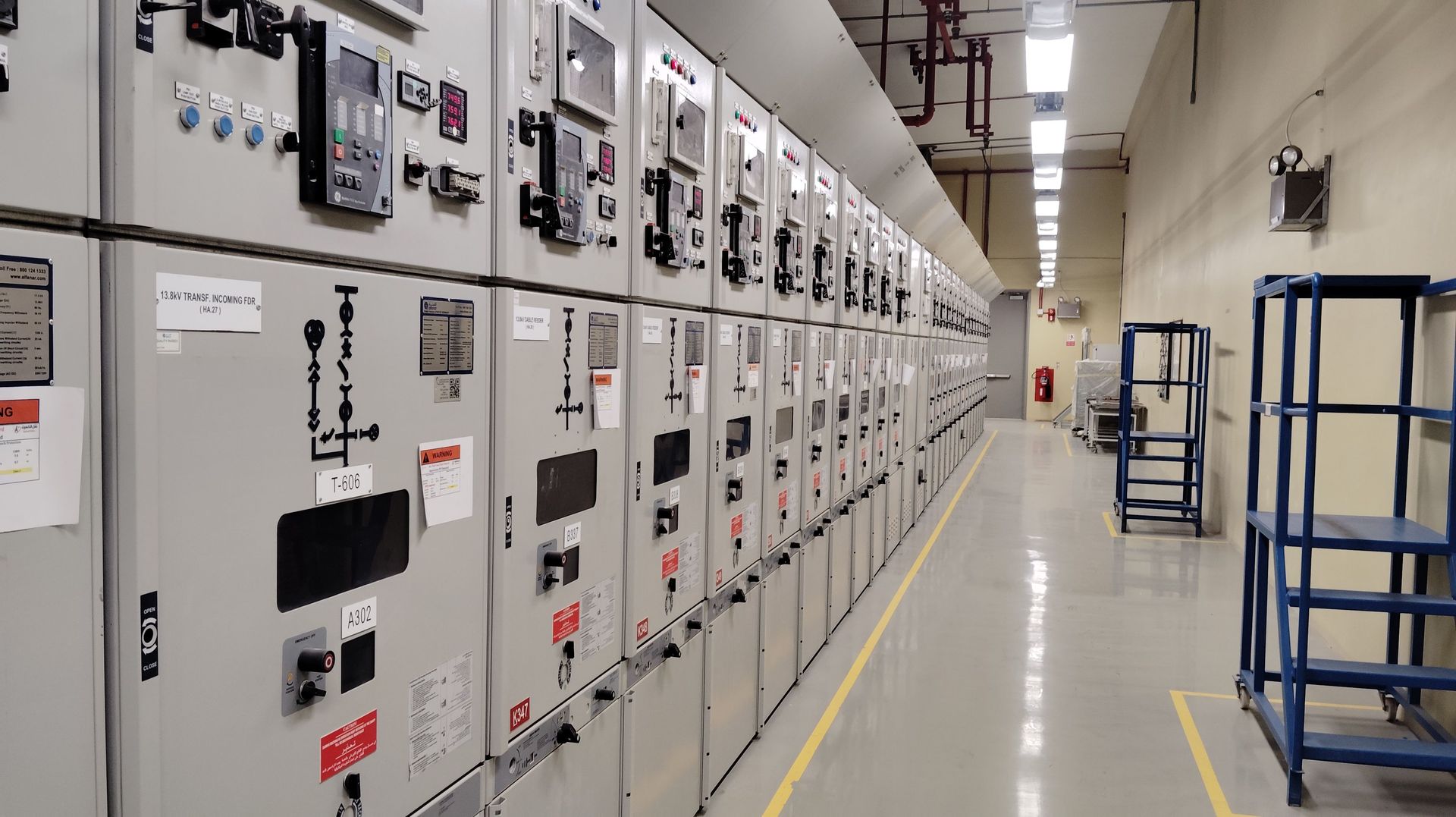 Fig. 1 — 13.8 kV switchgear line-up · the gear your crews open